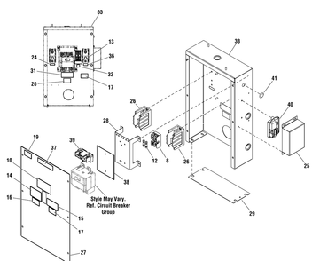 Control Box Group Diagram and Parts List for 076550-00  Briggs and Stratton Generator